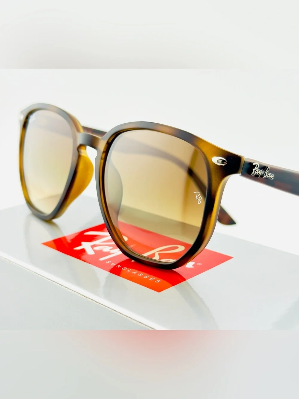 Ray-Ban Sunglasses RB4306 Matte Havana Frame With Gradient Brown Lenses UNISEX!
